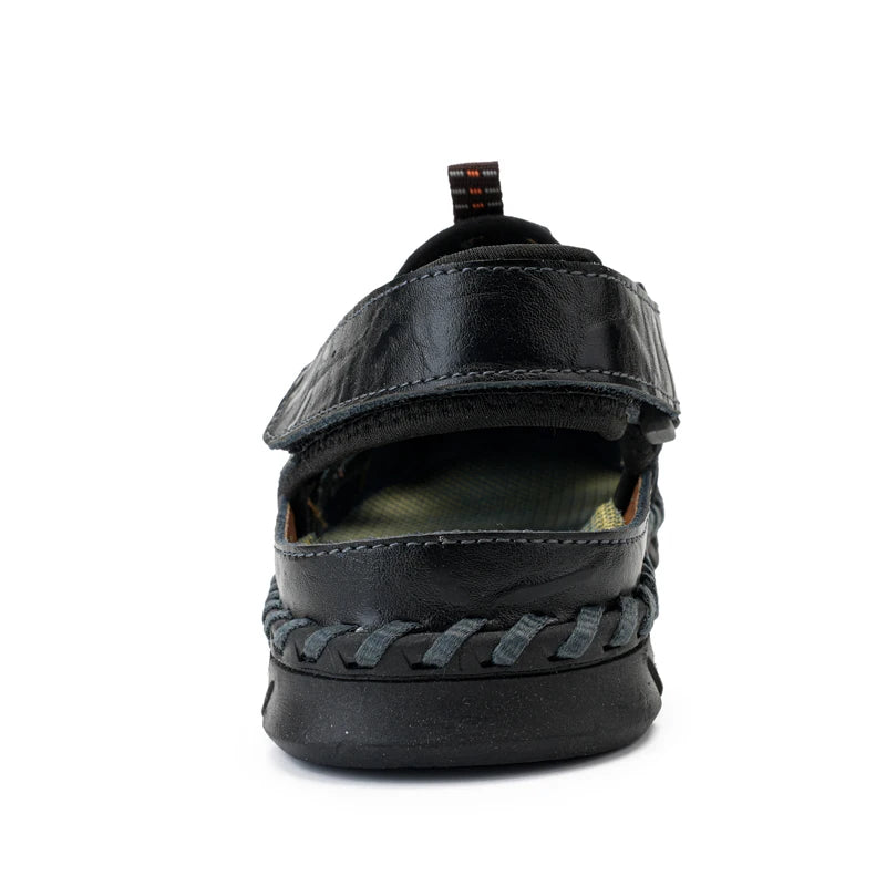 Men's Summer Fisherman Beach Shoes Closed Toe Handmade Breathable Water Sandals Non-Slip Outdoor Sandals