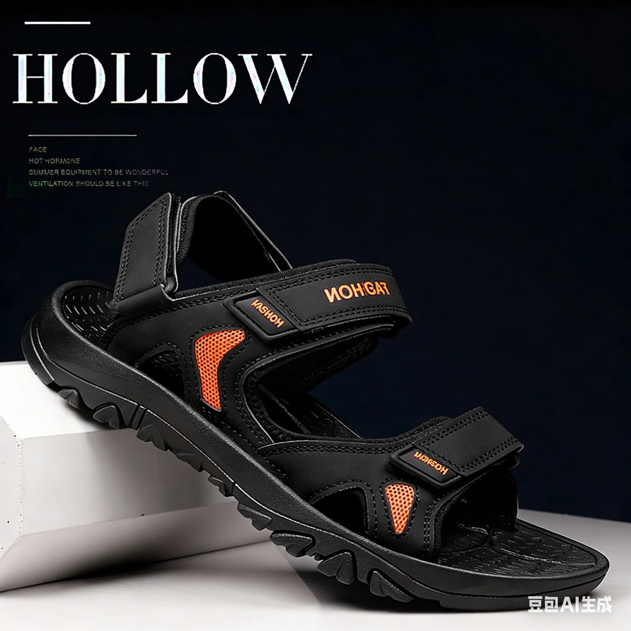 Plus-Size Men'S Sandals, New Summer Styles, Casual Shoes, Beach Shoes, Slippers, Open-Toe, Cool, Flat, Sporty Sandals